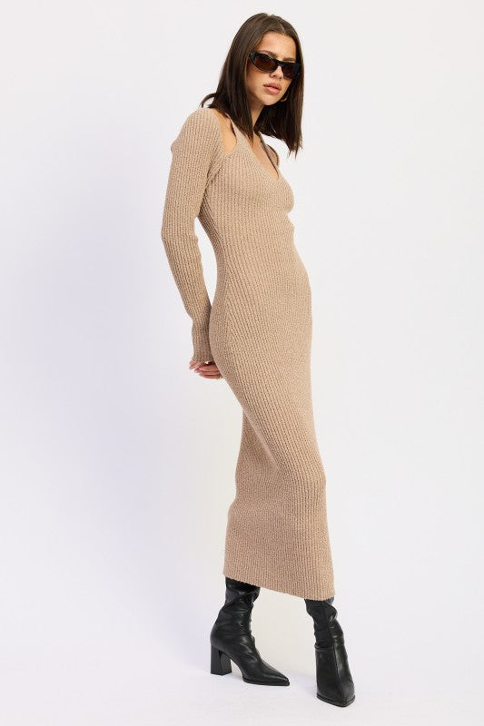Halter Neck Midi Dress