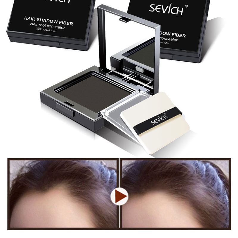 Sevich 12g Hair Line powder compact Waterproof Dark Brown Hair shadow Powder 3 Colors Hair Concealer Powder Instantly Cover Up