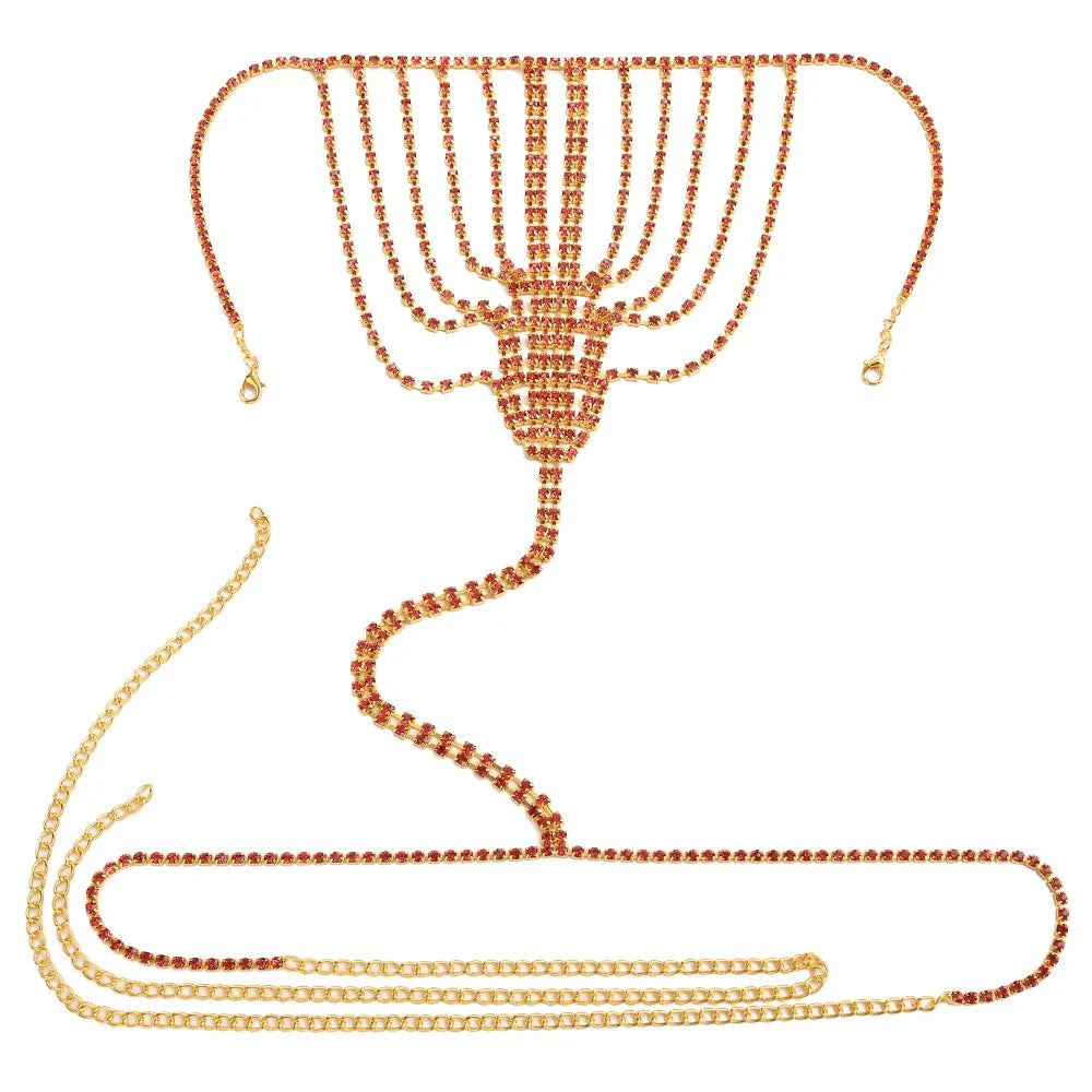 Sexy Chain Body Jewellery Simple Waist Round Cute Valentines Day Rhinestone Underwear Belly Chain Crystal Thong For Women