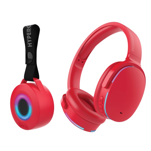 Headphone & Speaker Duo red
