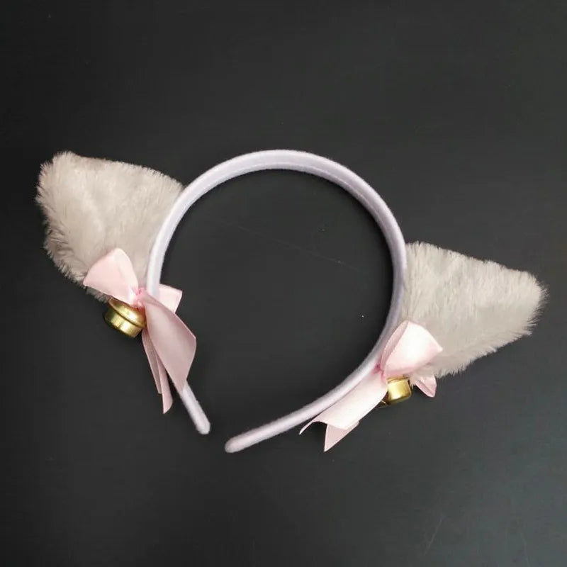 Women Sweet Cat Ears Headband Anime Accessories Party Club Bar Halloween Costume Hair Headband Girls Plush Ears Headwear