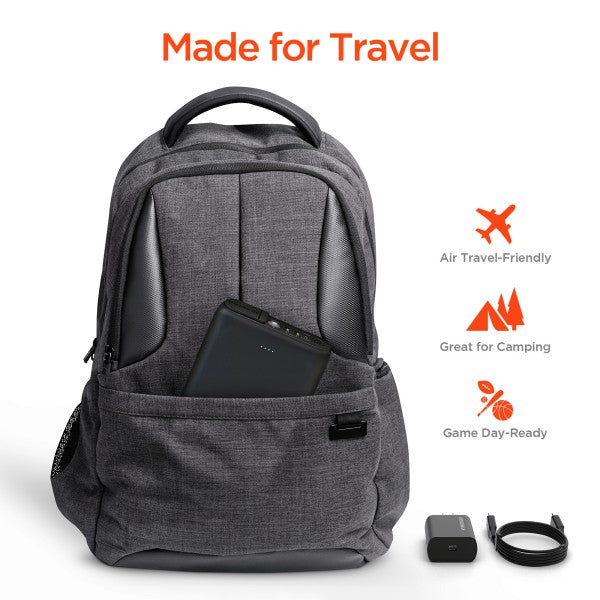 Meet the ultimate mobile power station. The HyperGear 24000mAh AC Laptop Power Bank is built for professionals, travelers, and digital nomads who need serious backup. With a massive battery, AC outlet, and USB-C PD, it charges laptops, phones, tablets, and more—no wall outlet required.