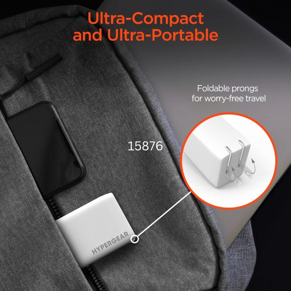 Meet the HyperGear 65W USB-C PD PPS GaN Charger—your ultra-compact solution for high-speed charging across laptops, tablets, and smartphones. Powered by next-gen GaN technology, it delivers serious performance in a pocket-sized build. Whether you're working remotely or traveling light, this charger keeps your gear juiced and your workflow uninterrupted.