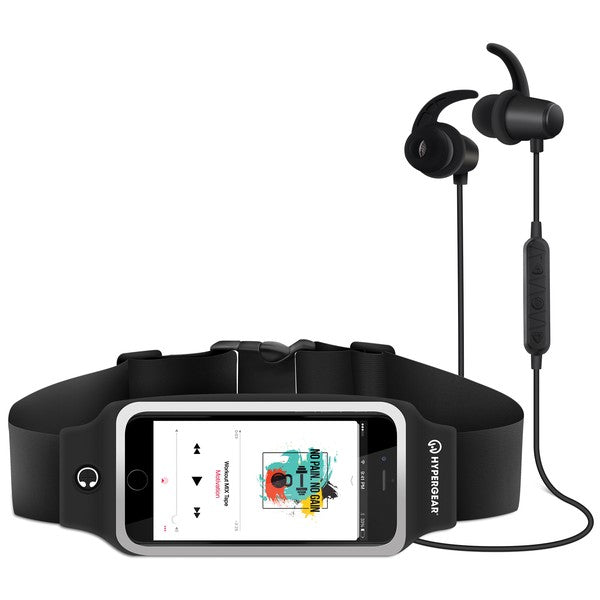 Crush your fitness goals with the HyperGear ActiveGear Wireless Earphones & Belt combo. Designed for athletes, runners, and everyday movers, this set delivers high-performance audio and hands-free convenience in one sleek package. Whether you're hitting the pavement or the gym, you’ll stay connected, focused, and totally untangled