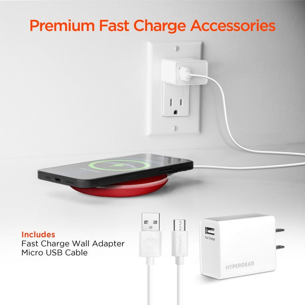 Power up without plugging in. The HyperGear ChargePad Pro delivers a blazing-fast 15W wireless charge in a sleek, ultra-slim design that looks as good as it performs. Whether you're at your desk, bedside, or on the go, this charger keeps your devices powered and your space clutter-free.