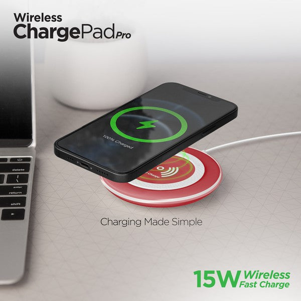Power up without plugging in. The HyperGear ChargePad Pro delivers a blazing-fast 15W wireless charge in a sleek, ultra-slim design that looks as good as it performs. Whether you're at your desk, bedside, or on the go, this charger keeps your devices powered and your space clutter-free.