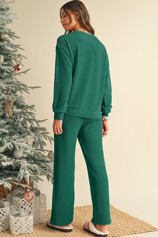 Jolly Ribbed Top & Pants Set_-d