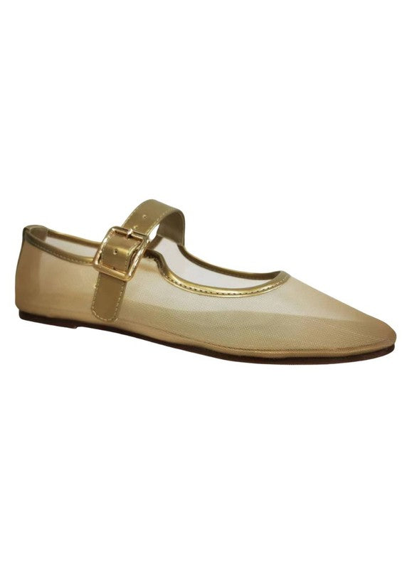 Jelly sandals featuring ankle strap with buckle closure, rounded closed-toe cut, thick flatform sole, slip-on style