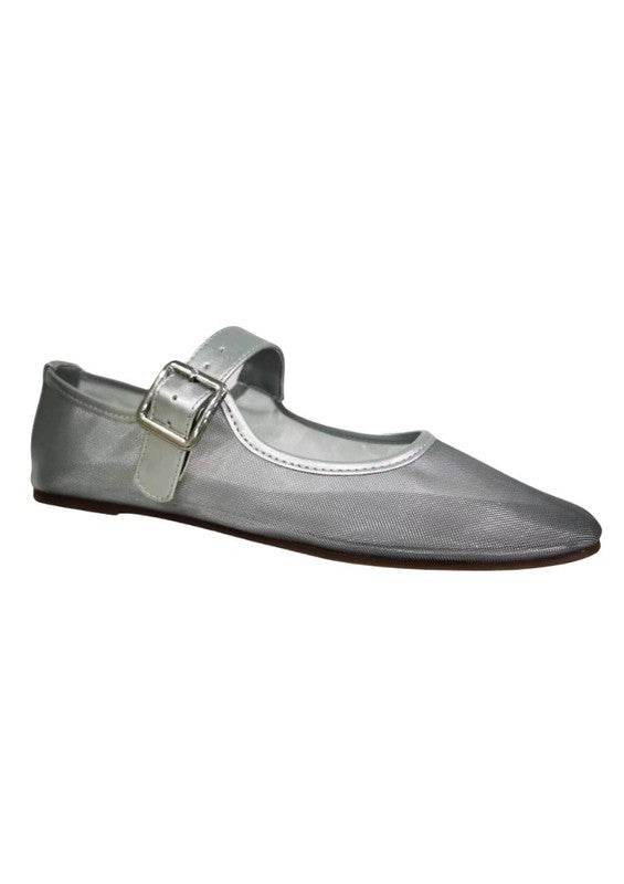 Jelly sandals featuring ankle strap with buckle closure, rounded closed-toe cut, thick flatform sole, slip-on style