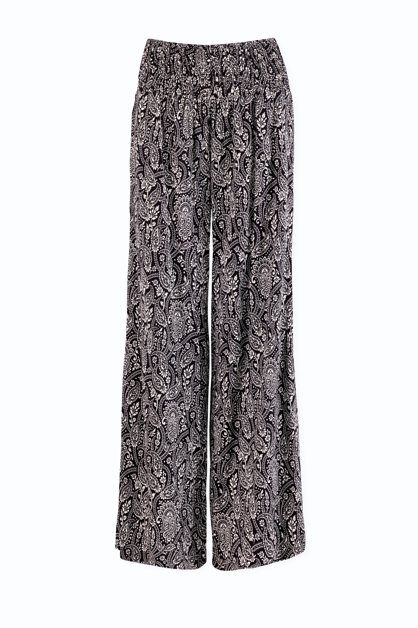 PORTOFINO TRAVEL PANT: BLACK PAISLEY