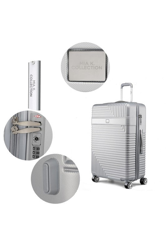 Durable hardshell luggage with a modern ribbed texture and smooth-rolling spinner wheels.
