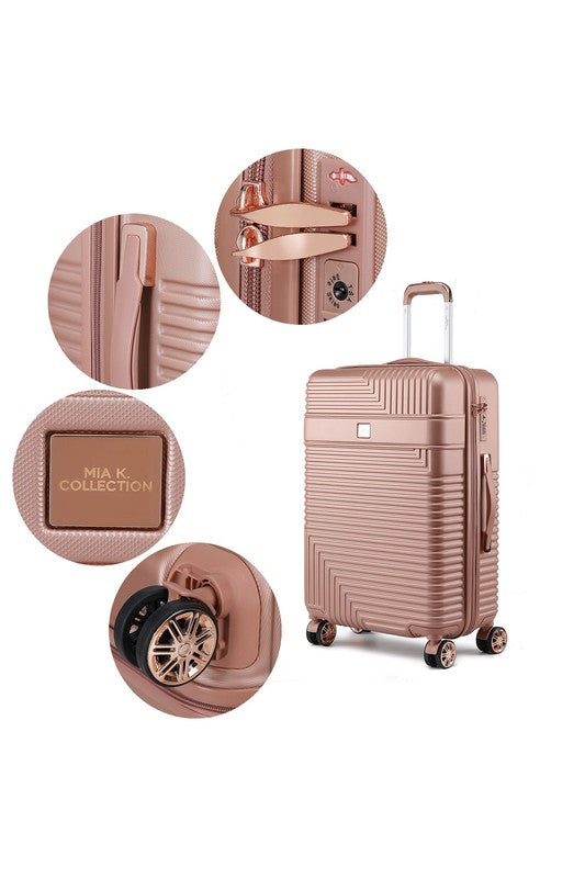 Lightweight travel luggage featuring a structured design and retractable handle for easy transport.