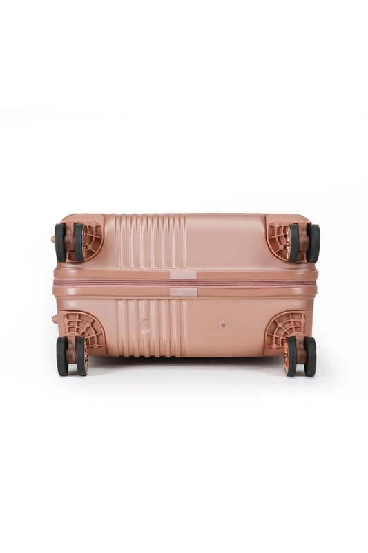 Lightweight travel luggage featuring a structured design and retractable handle for easy transport.