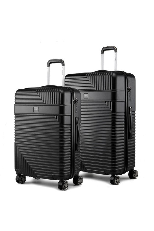 Lightweight travel luggage featuring a structured design and retractable handle for easy transport.