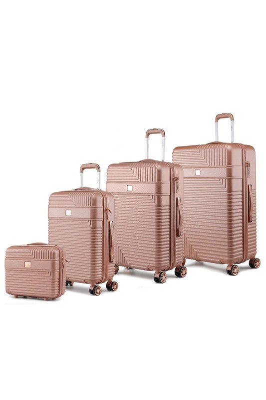 Stylish nested luggage set with a sleek design, offering versatile options for all travel needs.