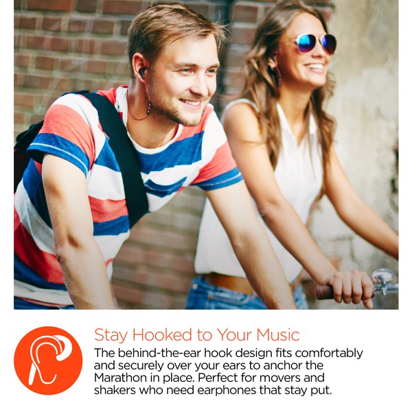 Users wearing Marathon Sports Earphones