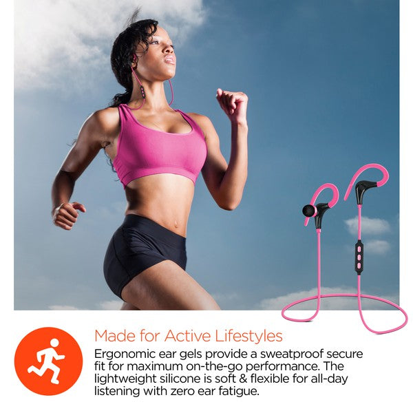 Whether you're crushing a workout or racing through your day, the HyperGear Marathon Wireless Sports Earphones are your go-to for high-performance sound and all-day comfort. With a secure behind-the-ear hook design and sweatproof fit, these earphones are made for movers, shakers, and sound chasers.