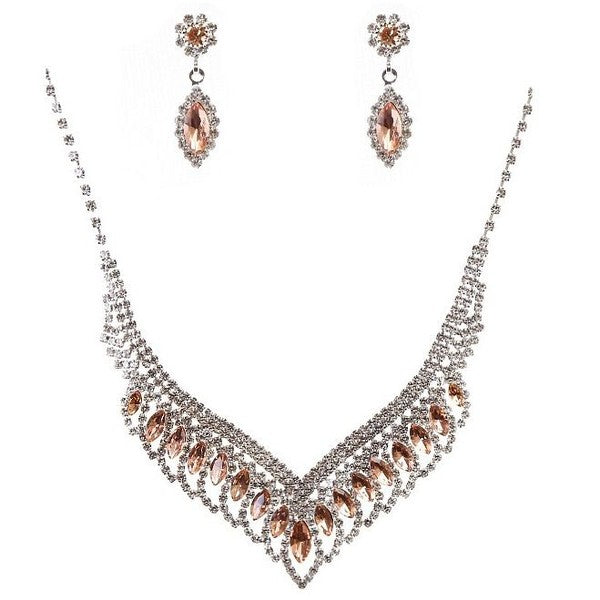 Marquise Oval CZ Necklace Set
