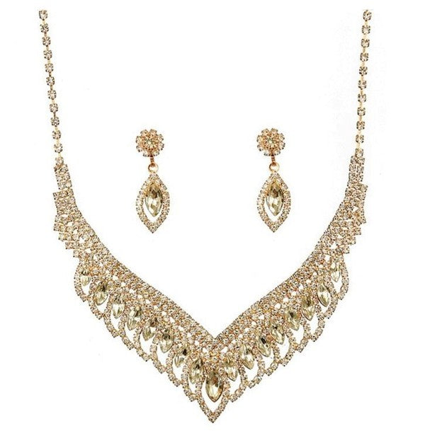 Marquise Oval CZ Necklace Set