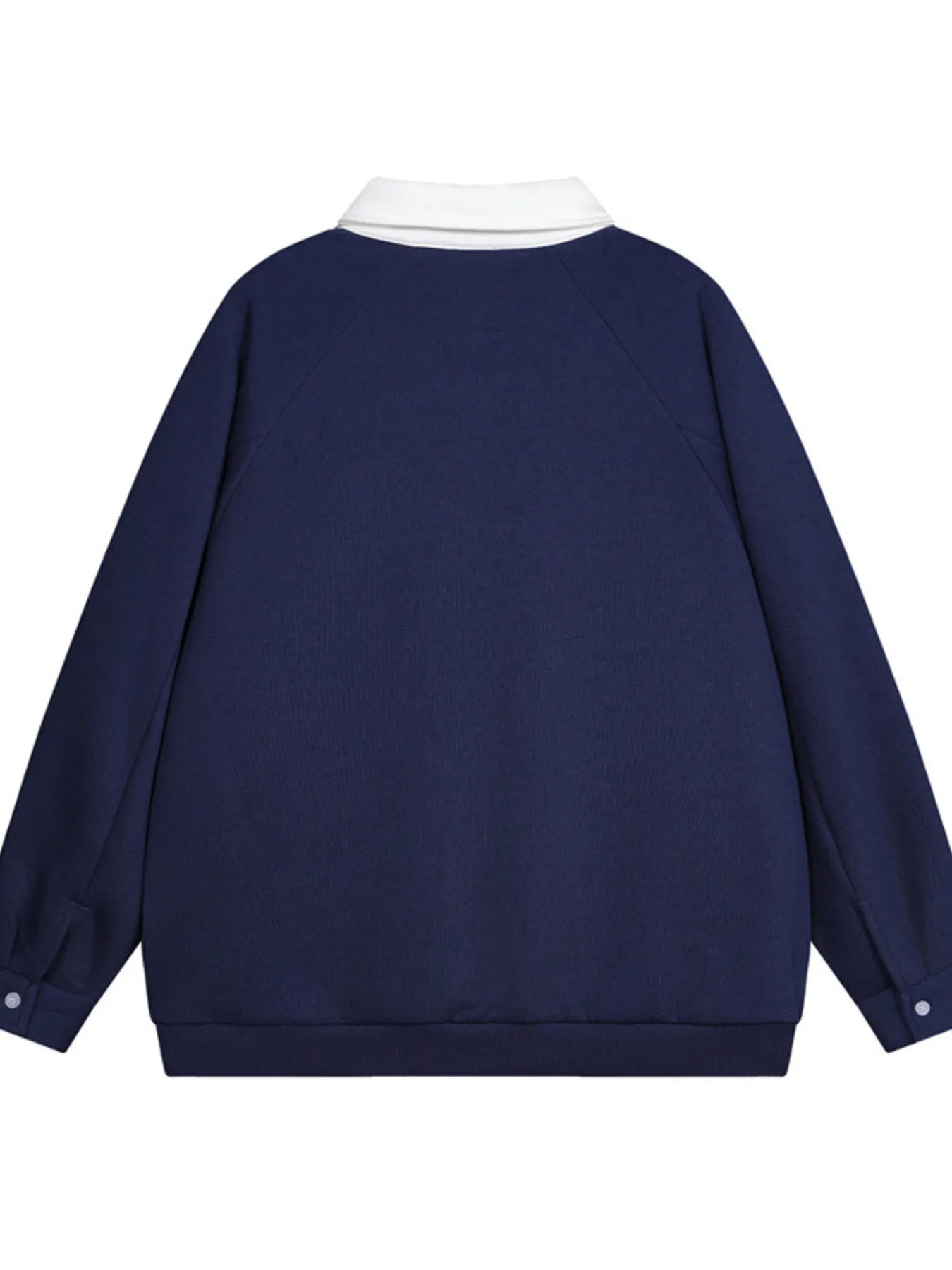 This men’s long-sleeve polo sweatshirt combines a contrasting-letter design with comfortable, versatile styling for casual or sporty looks.