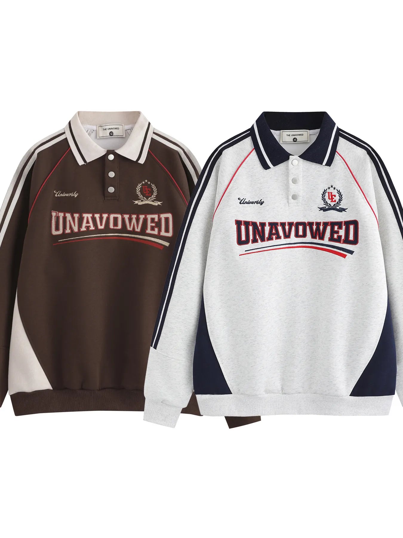 The mens letter-graphic striped polo-collar sweatshirt combines bold typographic detailing with classic polo-stripe styling for a casual, sporty look and comfortable fit.