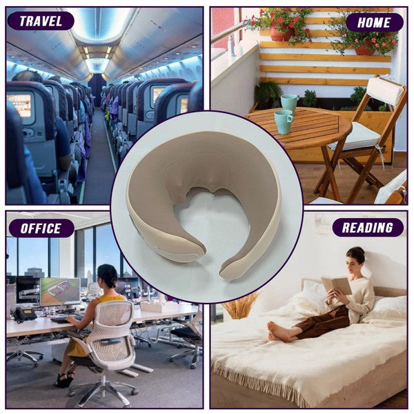 Multi-purpose neck massage pillow with heat therapy, ergonomic design, and versatile use for neck, shoulders, and back.