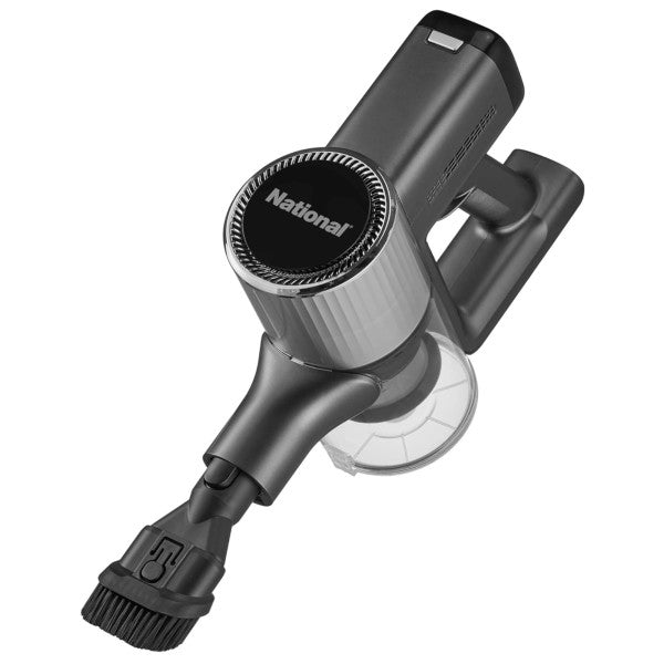 The National 2-in-1 Cordless Handheld Vacuum Cleaner is a lightweight, rechargeable vacuum that combines handheld and stick configurations for versatile, powerful cleaning on floors and upholstery without the hassle of cords.