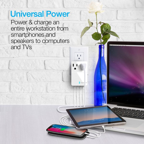 Naztech wall chargers—4 USB ports and 2 AC outlets for efficient multi-device charging.