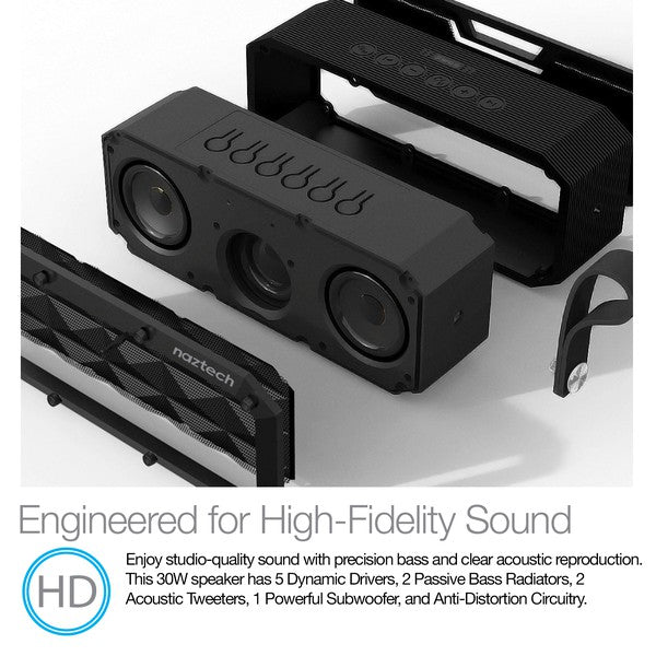 Meet your portable powerhouse—the Naztech SoundBrick. Whether you're chilling indoors or turning up the vibes outside, this speaker delivers rich, room-filling sound in a rugged, compact design. With wireless freedom, booming bass, and all-day battery life, it’s your go-to for music that moves with you.