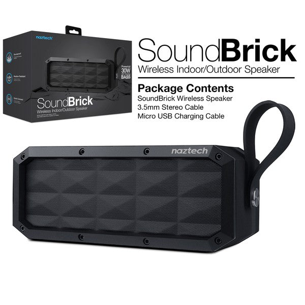 Meet your portable powerhouse—the Naztech SoundBrick. Whether you're chilling indoors or turning up the vibes outside, this speaker delivers rich, room-filling sound in a rugged, compact design. With wireless freedom, booming bass, and all-day battery life, it’s your go-to for music that moves with you.