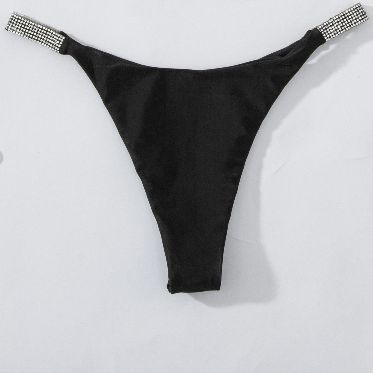 Women Solid Color Diamond Bikini Swimming Trunks