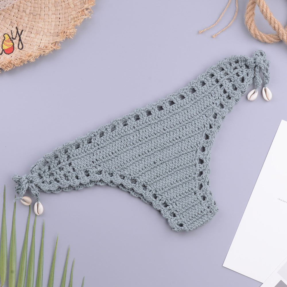 Internet Shell Bikini Tied Top Women Triangle Shorts