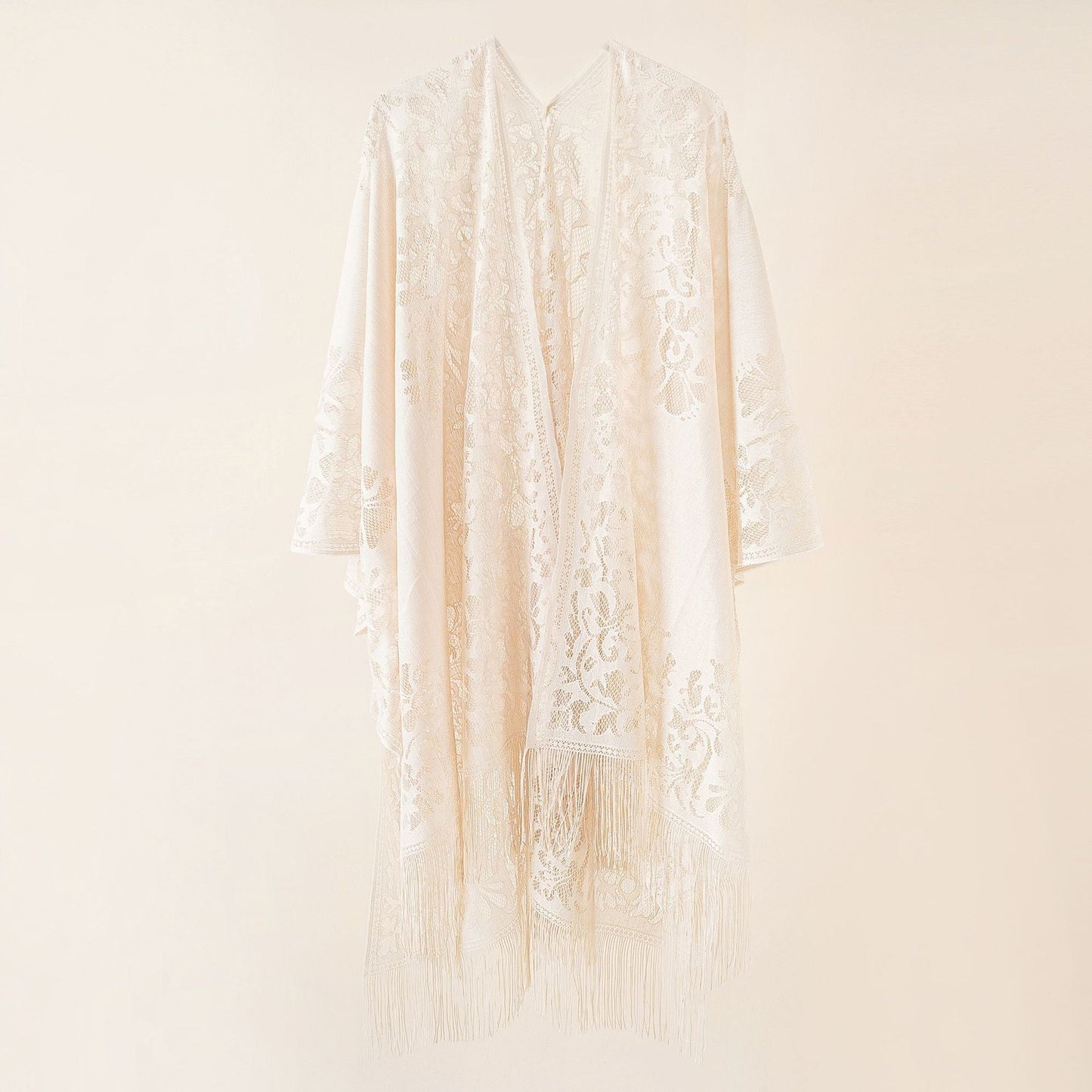 Lace Large Shawl Leaky Lace Cardigan Sun Protection Clothing Beach Cover Up Sun Protection Shawl
