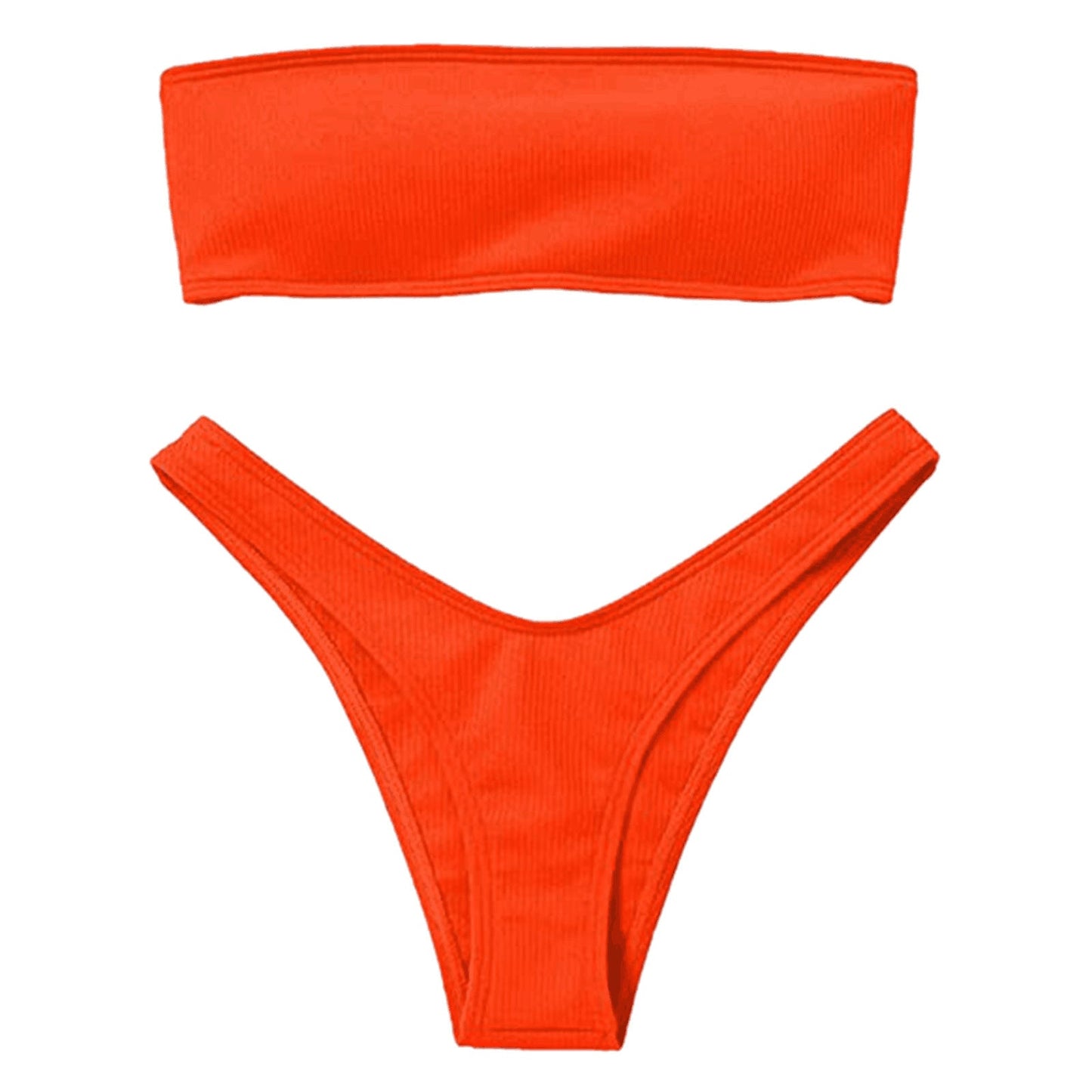 Bikini Ladies Solid Color Split Back Hollow Out Cutout Out Swimsuit Bikini