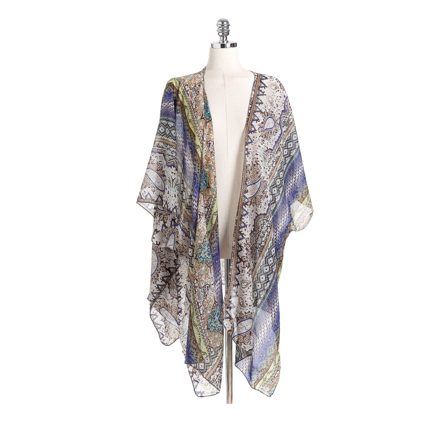 Spring Summer Paisley Pattern Kimono Cardigan Sun Protection Sun Shade Blouse