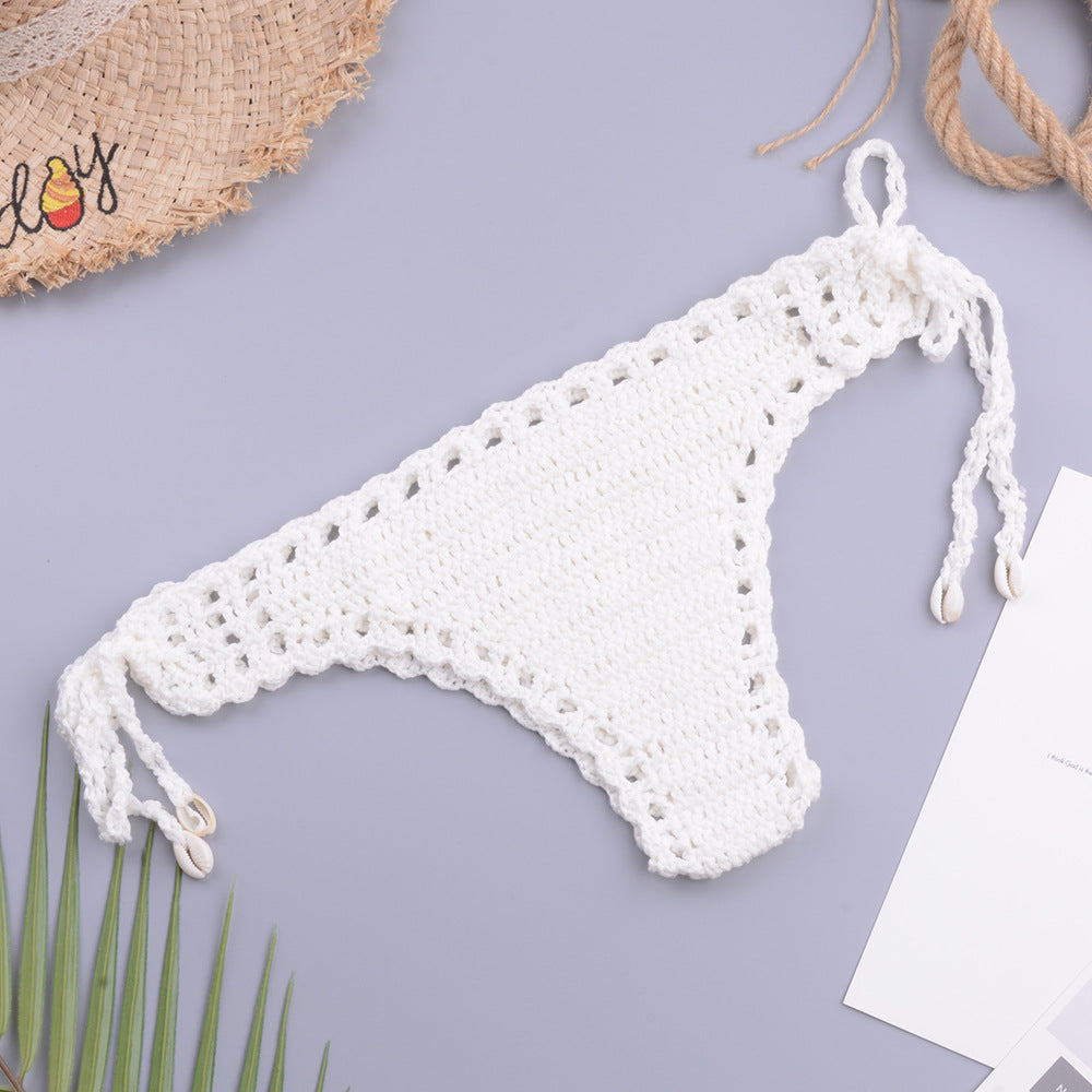 Internet Shell Bikini Tied Top Women Triangle Shorts