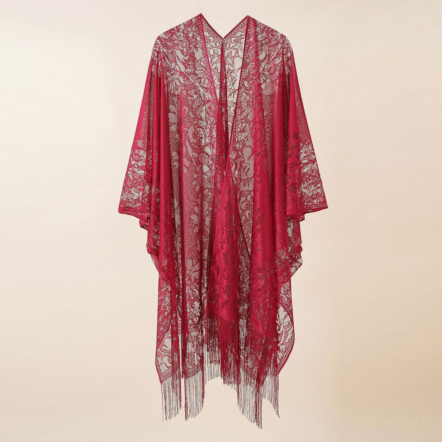 Lace Large Shawl Leaky Lace Cardigan Sun Protection Clothing Beach Cover Up Sun Protection Shawl