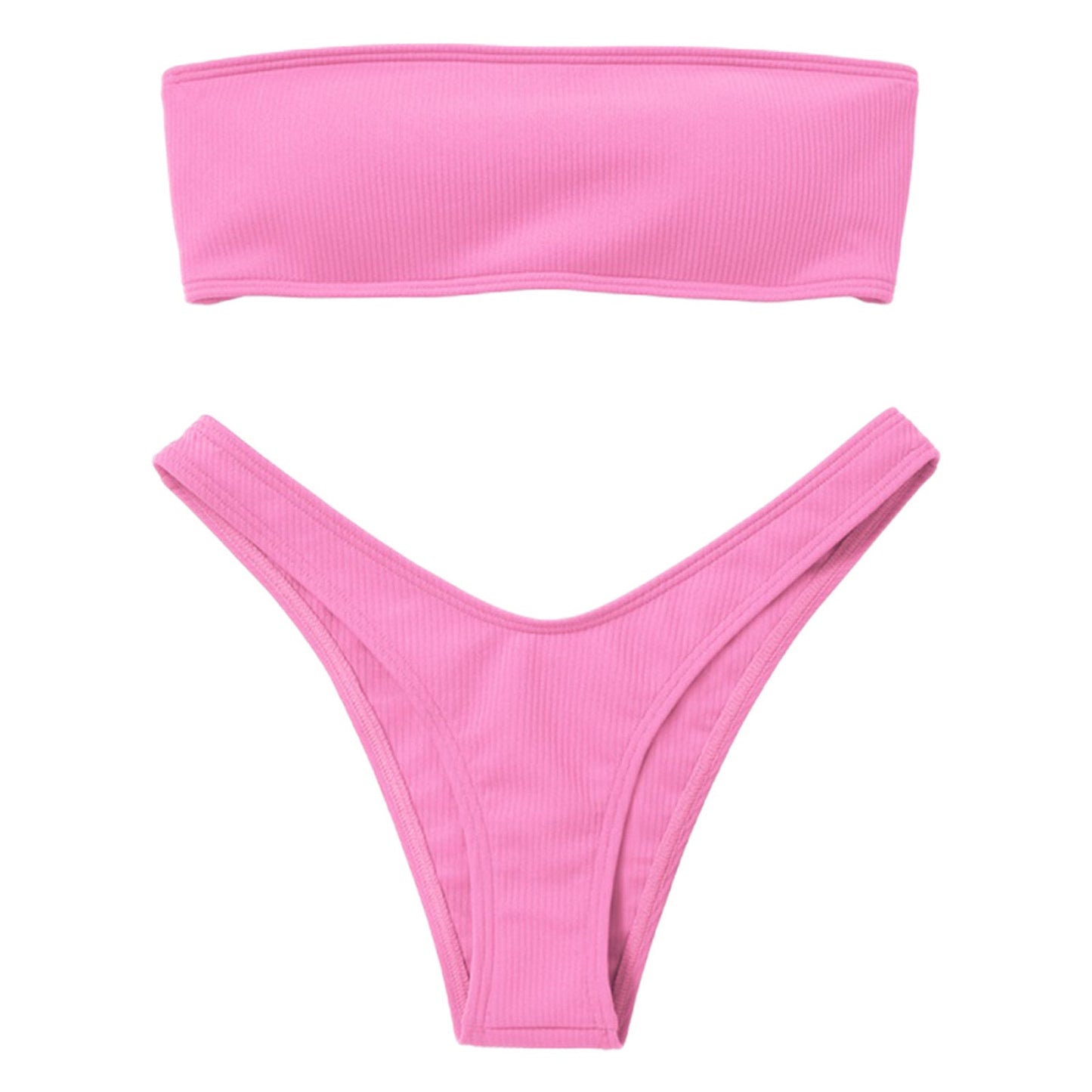 Bikini Ladies Solid Color Split Back Hollow Out Cutout Out Swimsuit Bikini