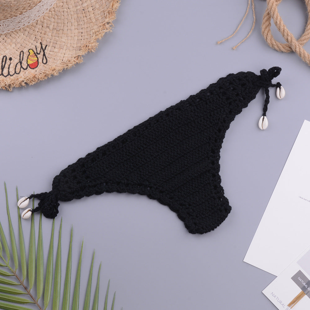 Internet Shell Bikini Tied Top Women Triangle Shorts