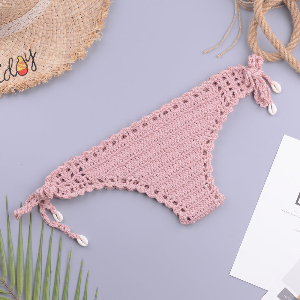 Internet Shell Bikini Tied Top Women Triangle Shorts