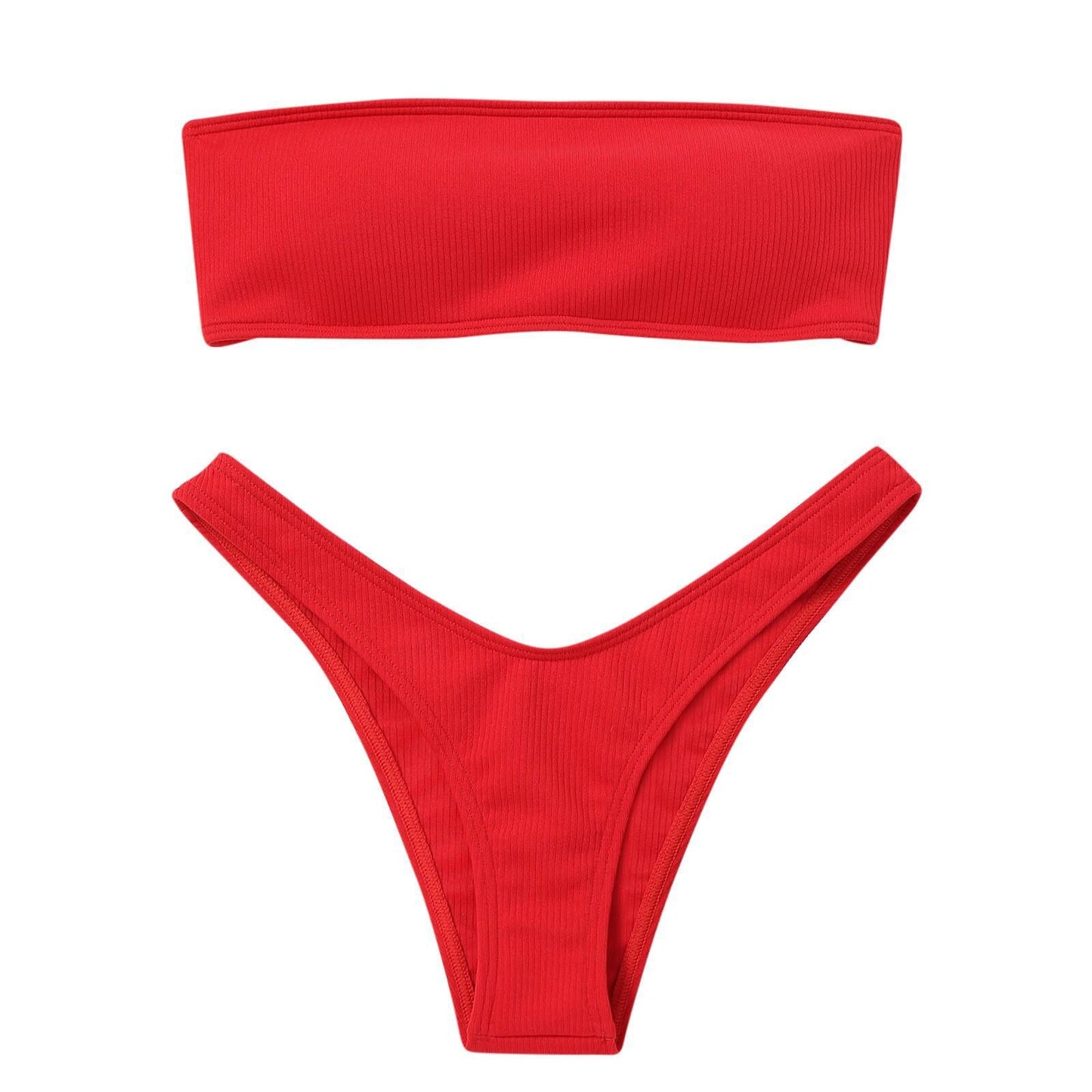 Bikini Ladies Solid Color Split Back Hollow Out Cutout Out Swimsuit Bikini