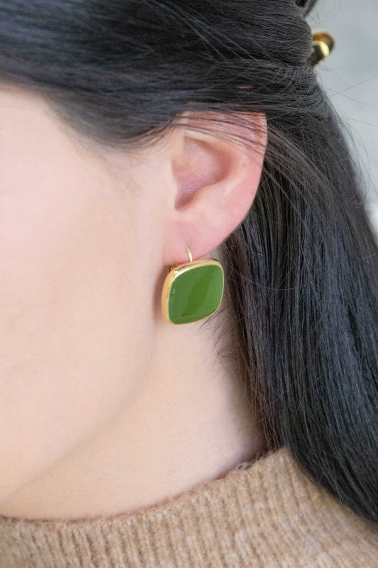 The On the Go Hook Earrings in Olive are designed for movement, comfort, and understated charm. With their sleek hook silhouette and muted green hue, they’re the perfect accessory to complement your everyday wardrobe—whether you're headed to work, brunch, or a weekend stroll.