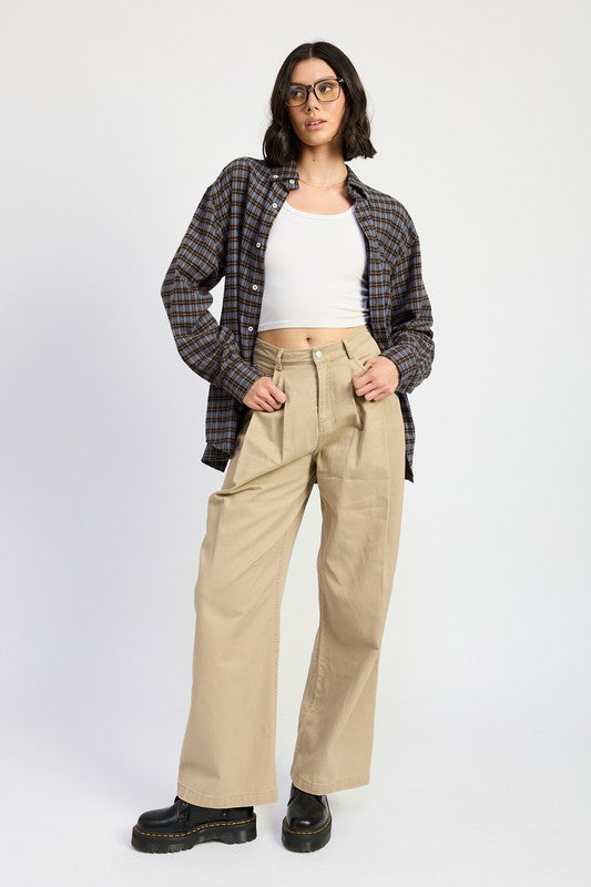 Button-down front for versatile styling.