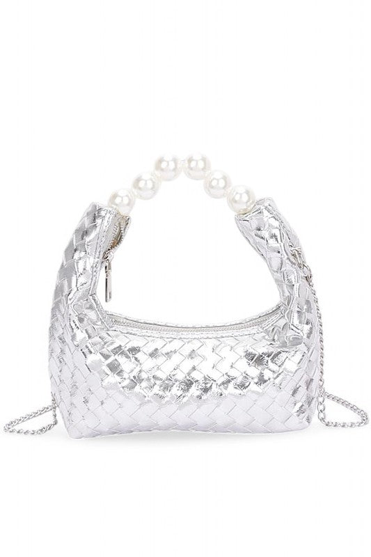 Pearl Handle Metallic Clutch