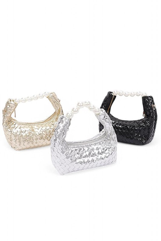 Pearl Handle Metallic Clutch