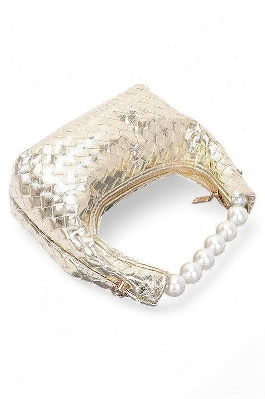 Pearl Handle Metallic Clutch