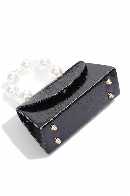 Pearl Metallic Clutch Bag
