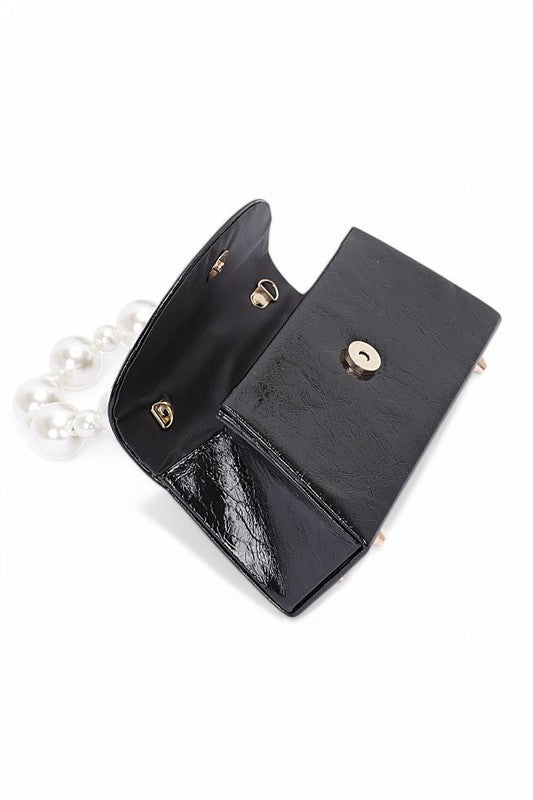 Pearl Metallic Clutch Bag