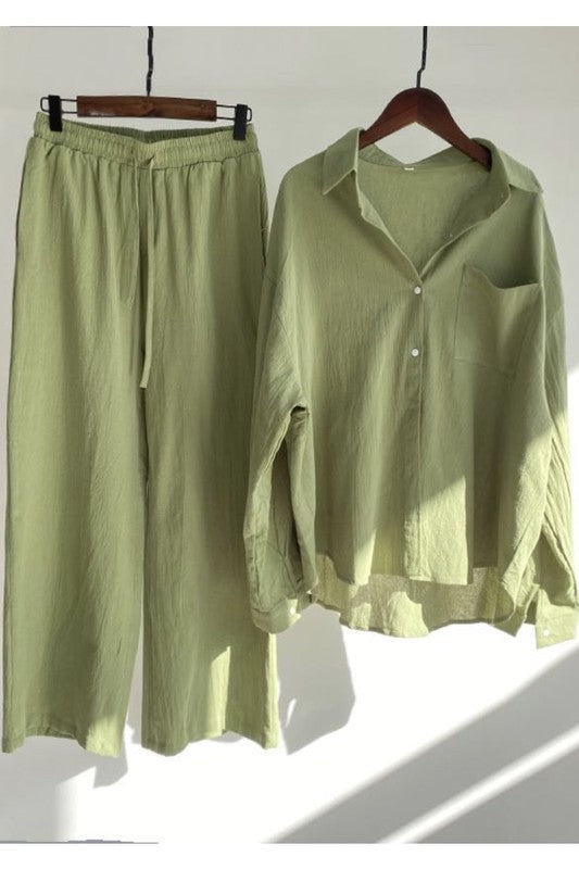 Petite two piece pant set