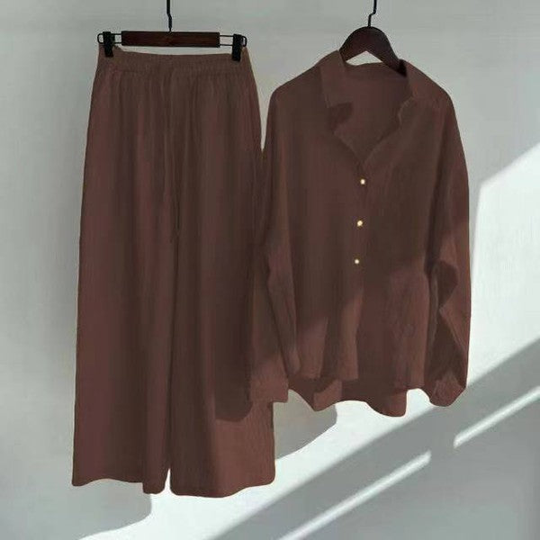 Petite two-piece pant set